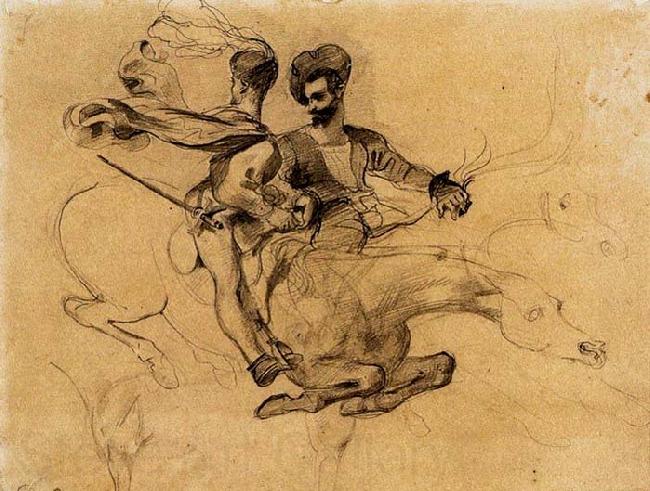 Eugene Delacroix Illustration for Goethe-s Faus Spain oil painting art